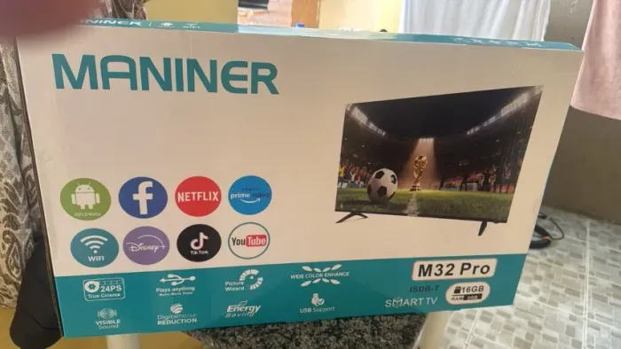 Smart TV MANINER M32 Pro 32? HD Android Wi-Fi e Bluetooth