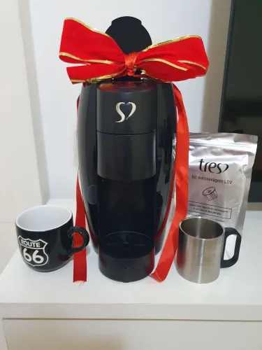 Cafeteira Tres Corações Lov Automática Preta-brilhante Cor Preto