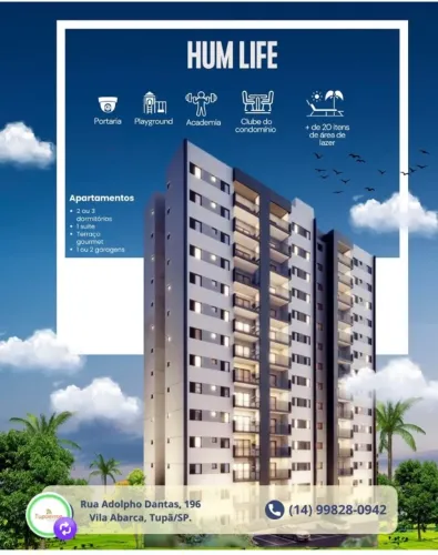 APARTAMENTO À VENDA - HUM LIFE RESORT TUPÃ Viva em um verdadeiro condomínio clube, com con