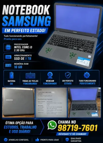 Notebook Samsung 16GB + SSD 1TB