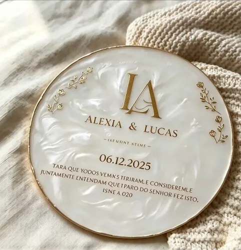 Porta Alianças 13 / 15 / 20cm totalmente personalizado