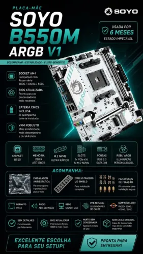 Placa-mãe SOYO B550M ARGB V1