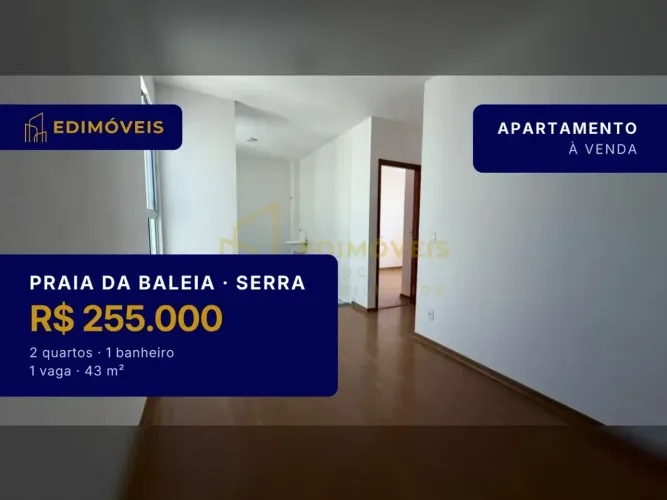 Praia da Baleia: Apartamento 2 quartos em condomínio com lazer completo