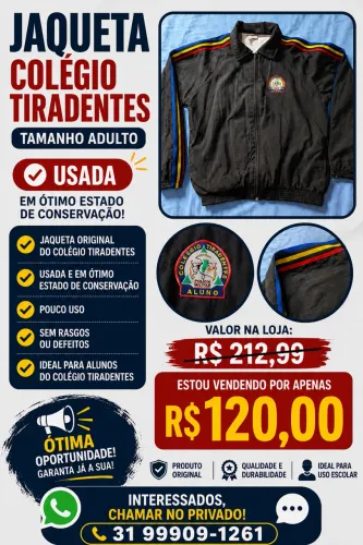 Jaqueta do Colégio Tiradentes Educação física original usada