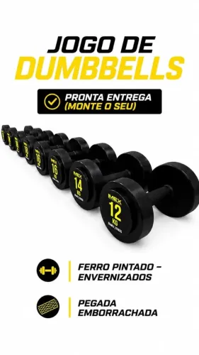 JOGO DE DUMBBELL 06 Á 20KG