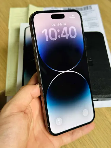 Vendo ou troco IPhone 14 Pro Max 128gb Black Completo com Nota Fiscal (aceito cartão) 