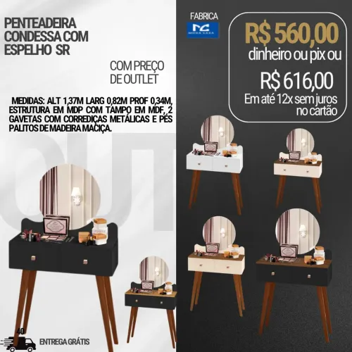  Penteadeiras 