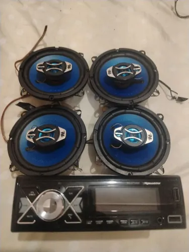 Rádio Bluetooth Roadstar+kit de falantes