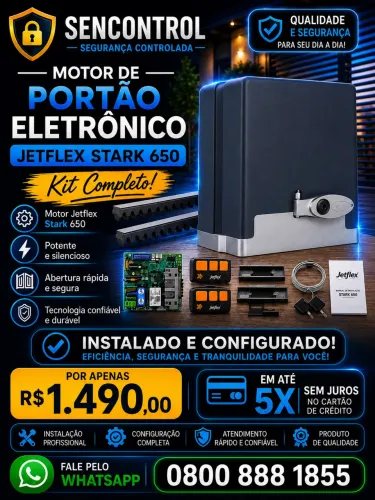 Motor portão eletrônico jetflex ppa, instalado