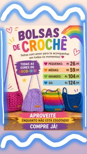 Bolsas de crochê 