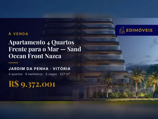 Jardim da Penha: Apartamento 4 suítes com acabamentos de altíssimo luxo