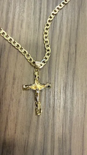 Cordão de ouro com pingente 57 gramas 