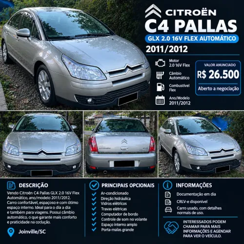 Citroen C4 Pallas GLX 2.0/ 2.0 Flex Aut. 2012