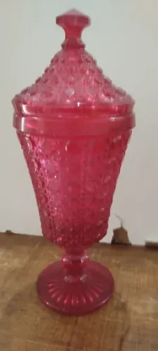 compoteira em vidro colonial 