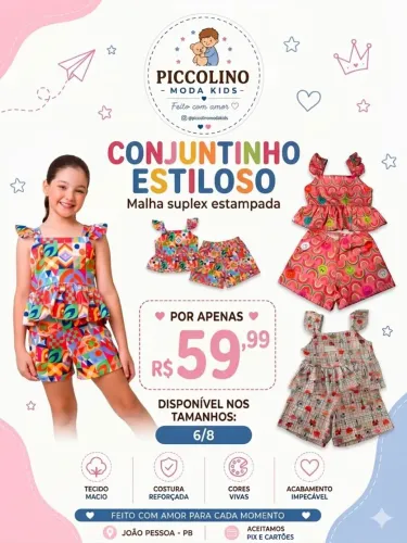 Conjuntinho estiloso em malha suplex