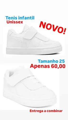 Tenis unissex infantil branco tam 25