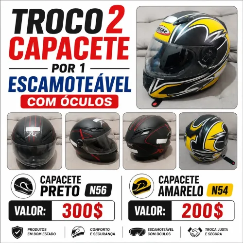 2 capacete quero trocar por outro 