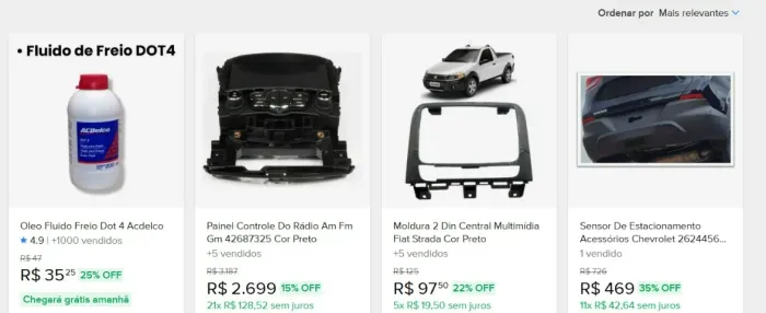 Lote de Peças Originais Fiat Gm Kawazaki VWv