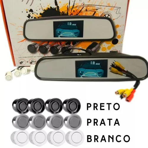 Kit Retrovisor + Câmera De Ré + Sensor Estacionamento Kx3