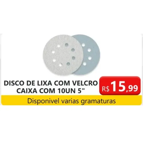 Disco de lixa 10Unidades- conferir gramatura disponivel