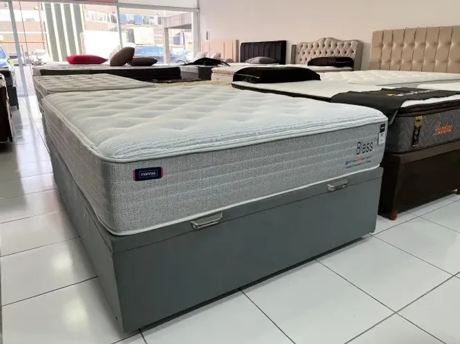 Cama Box Baú Nova Marca Mannes Molas Ensacadas Confortável Suporte de peso Até 150 Kg!