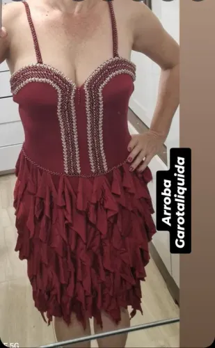 Vestido de Festa Vermelho com Pedrarias M
