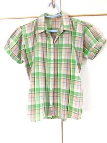 Camisa xadrez manga curta