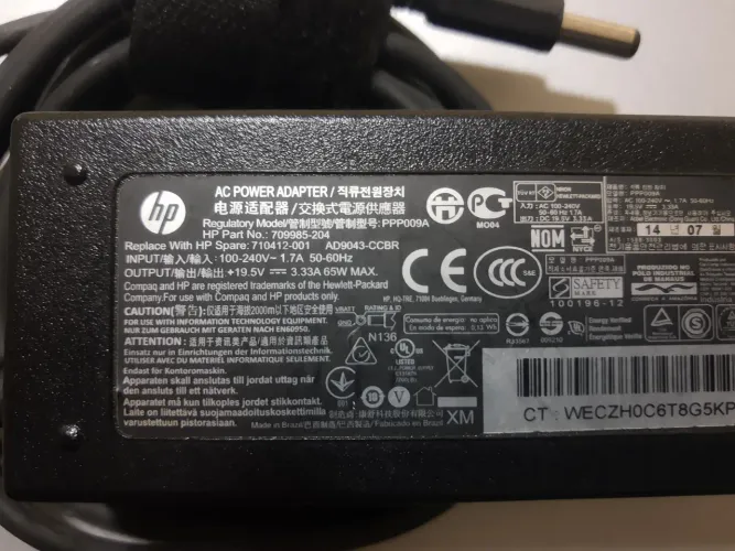 Carregador HP 65W Original para Notebook
