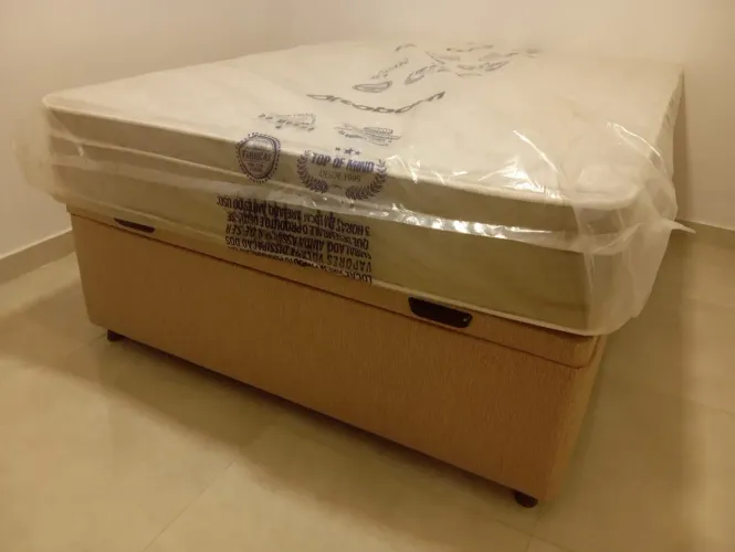 Cama Box baú probel blindado 138x188 colchão Ortobom