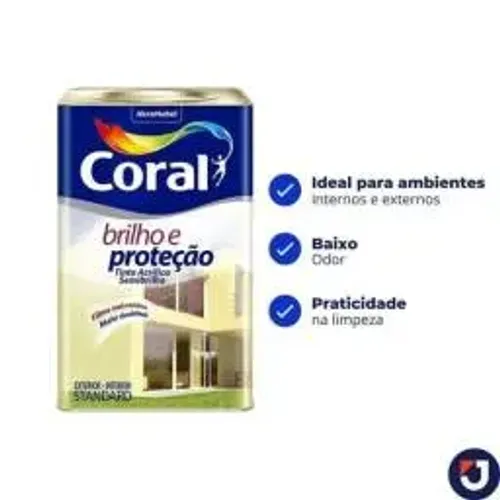 Tinta Coral Acrilica Semi Brilho Lata Lavavel