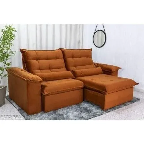 Sofá Retrátil Reclinável 2.00m Emanuelly Veludo rf8288m