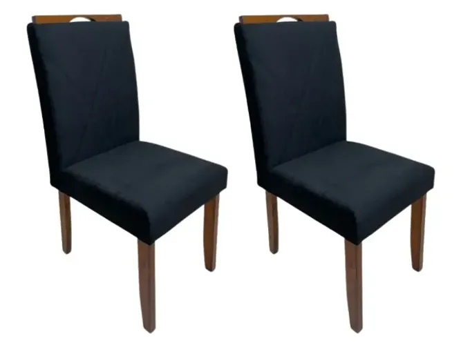 Cadeiras Califórnia 2 unidades Cinamomo/Preto Frete Grátis - Até 12x S/ Juros