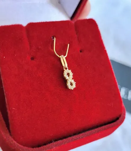 DESCONTO! Pingente Infinito Ouro 18k