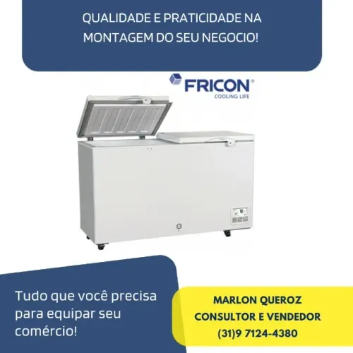 Freezer Horizontal Tampa Cega Fricon Novo