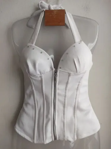 Blusa branca Tam médio elastano