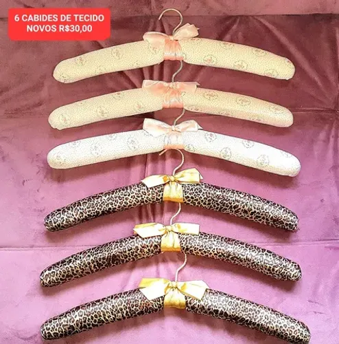 Lindos cabides em tecido novos 
