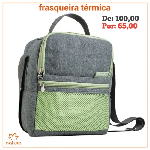 Frasqueira térmica mamãe bebê natura 