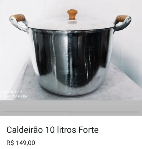 Caldeirão de alumínio batido 10 Litros Forte