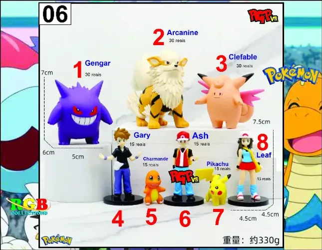 Miniaturas Pokémon VI (venda por unidade ou coleção)