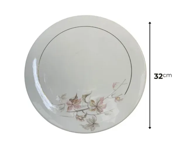 Prato de Bolo Steatita 32cm - Década de 70 | Porcelana Brasileira