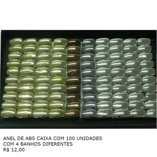 ANEL DE PLASTICO - CAIXA COM 100 UNIDADES