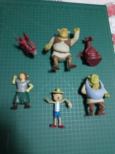 6 Escassas Miniaturas da Colecao Sherek