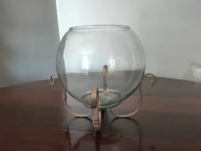 Vaso Aquário Terrário Redondo