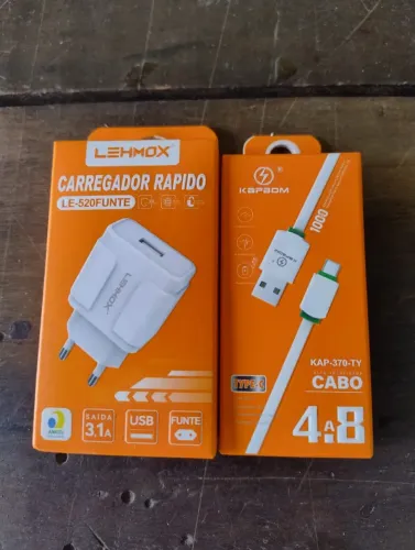 06 KIT CARREGADOR + CABO 1 M 