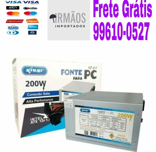 Fonte para Pc 200w Knup