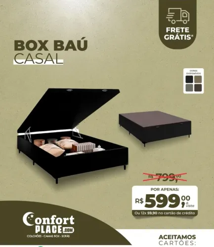 Cama Box Baú Casal