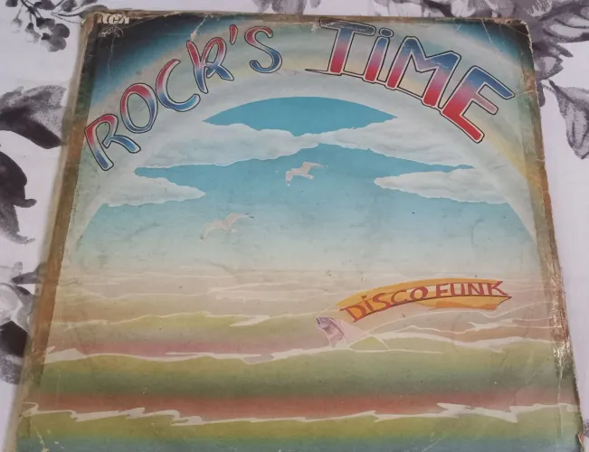 LP disco vinil Rocks time funk 1979 rap toca disco radiola vitrola som antigo tape deck 