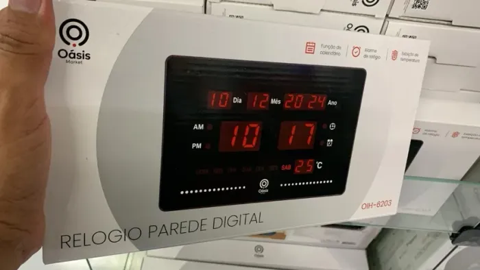 Relógio Digital de Parede OIH-6203 - Oásis
