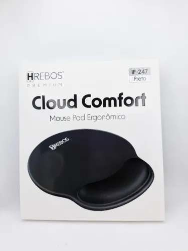 Mousepad Ergonômico Cloud Comfort - hRebos - Preto