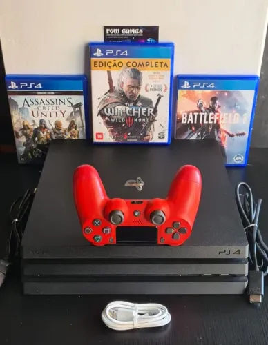 PS4 PRO 1TB 4K ÚLTIMO MODELO (SEMI-NOVO) C/ GARANTIA TOTAL DE 3 MESES_SOMOS LOJA FÍSICA